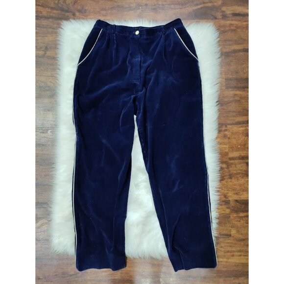 Abvien 100% Cotton Long Sleeve Corduroy Sweater & Pants 2 Pcs Blue Women"s L VTG - Picture 3 of 16